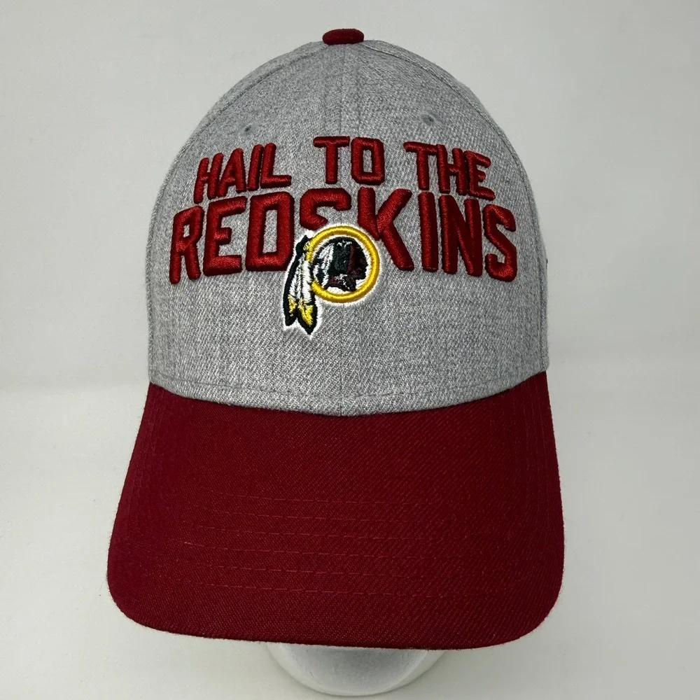 New Era 39THIRTY Washington Redskins Hat Grey Burgundy Stretch Fit Child/Youth